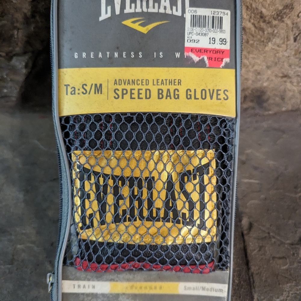 Super Rare NOS Vintage Everlast 4308 Leather Weighted Speed Bag Training Gloves